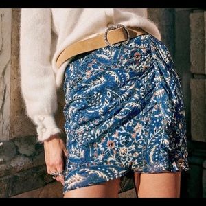 NWT Sezane Zoeline Skirt Ranch Print